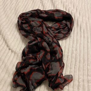 Red and Black skull Patterned Scarf